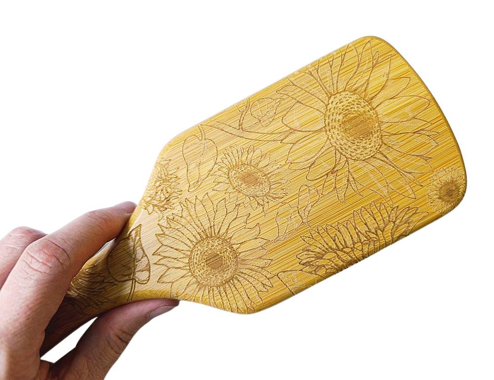 Bambusový kartáč na vlasy Slunečnice 2